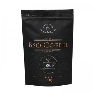 Tilpasset logo kaffeposer genanvendelig stand-up taske med ziplock Pakningsposer til kaffe