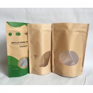 PLA Biodegradérbar plastemballage-taske til mad, miljøvenlig lamineringsstativpose