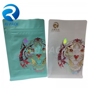 Lomme lynlås flade bundposer med UV -stempling